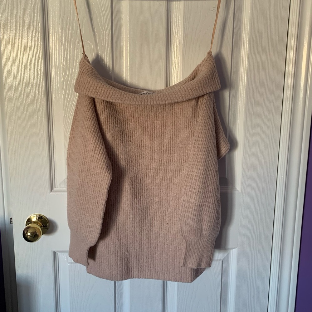 Pink off the shoulders sweater